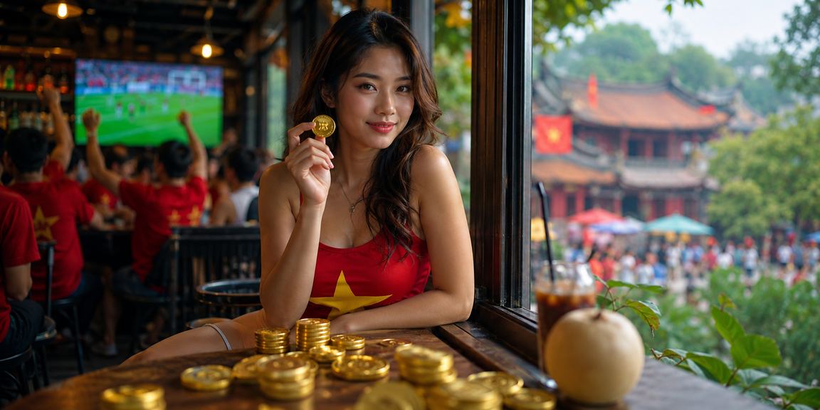 Người hâm mộ bóng đá Hà Nội theo dõi kết quả thể thao và thử jackpot trên điện thoại